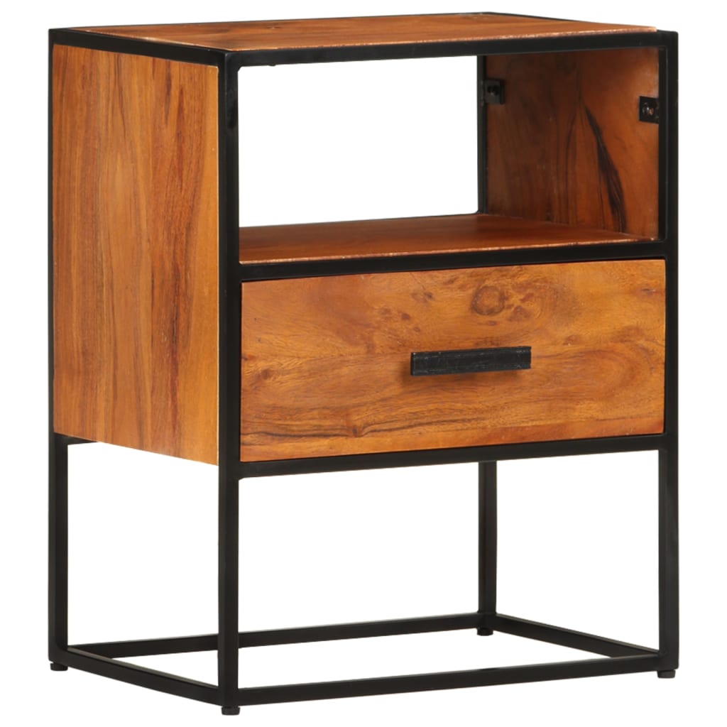 vidaXL Bed Cabinet 40x30x50 cm Solid Acacia Wood - Brown