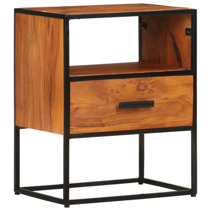 vidaXL Bed Cabinet 40x30x50 cm Solid Acacia Wood - Brown