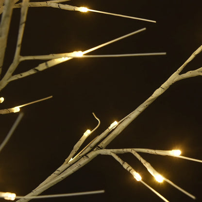 vidaXL Christmas Tree 156 LEDs 1.5 m Warm White Willow Indoor Outdoor