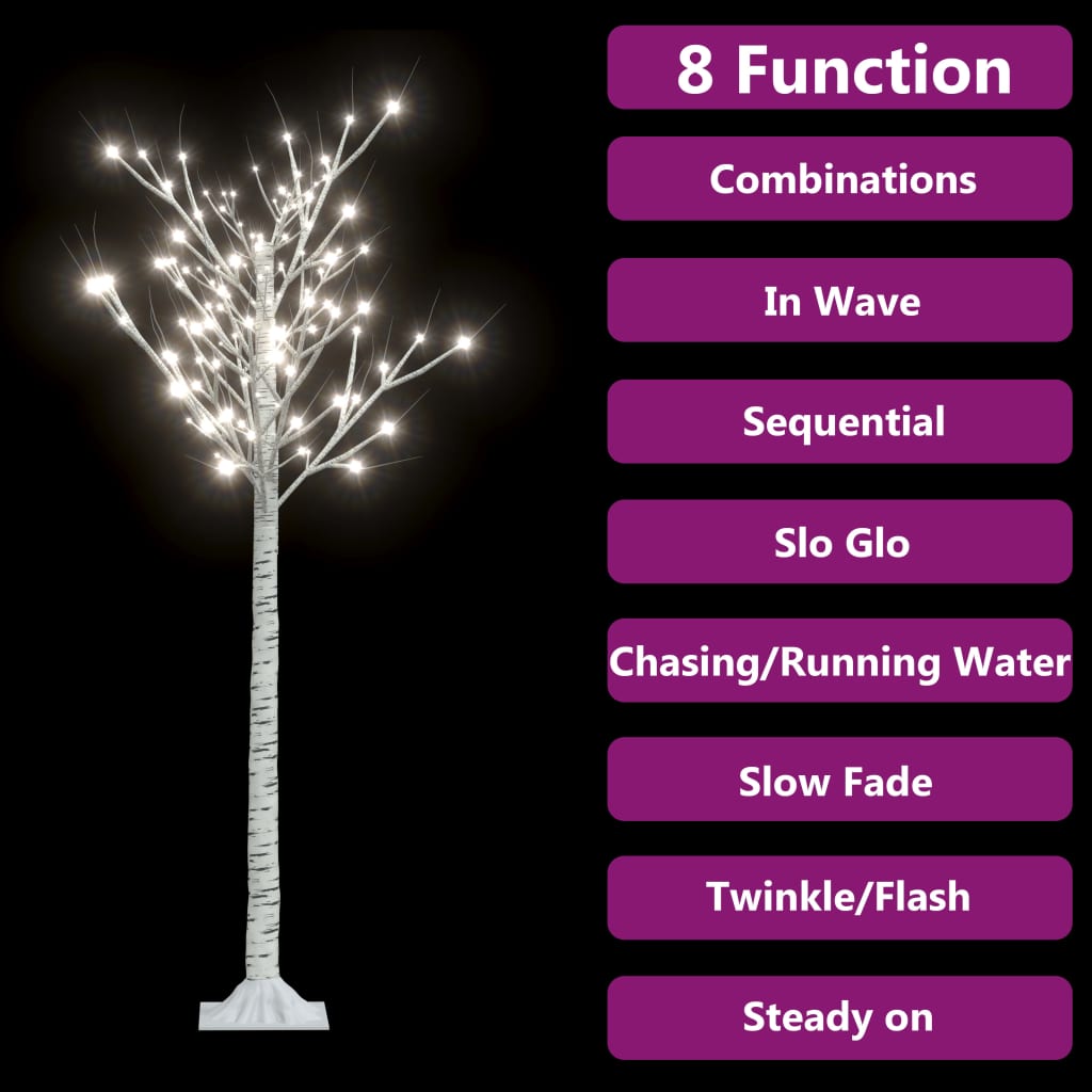 vidaXL Christmas Tree 156 LEDs 1.5 m Cold White Willow Indoor Outdoor