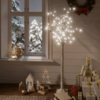 vidaXL Christmas Tree 156 LEDs 1.5 m Cold White Willow Indoor Outdoor