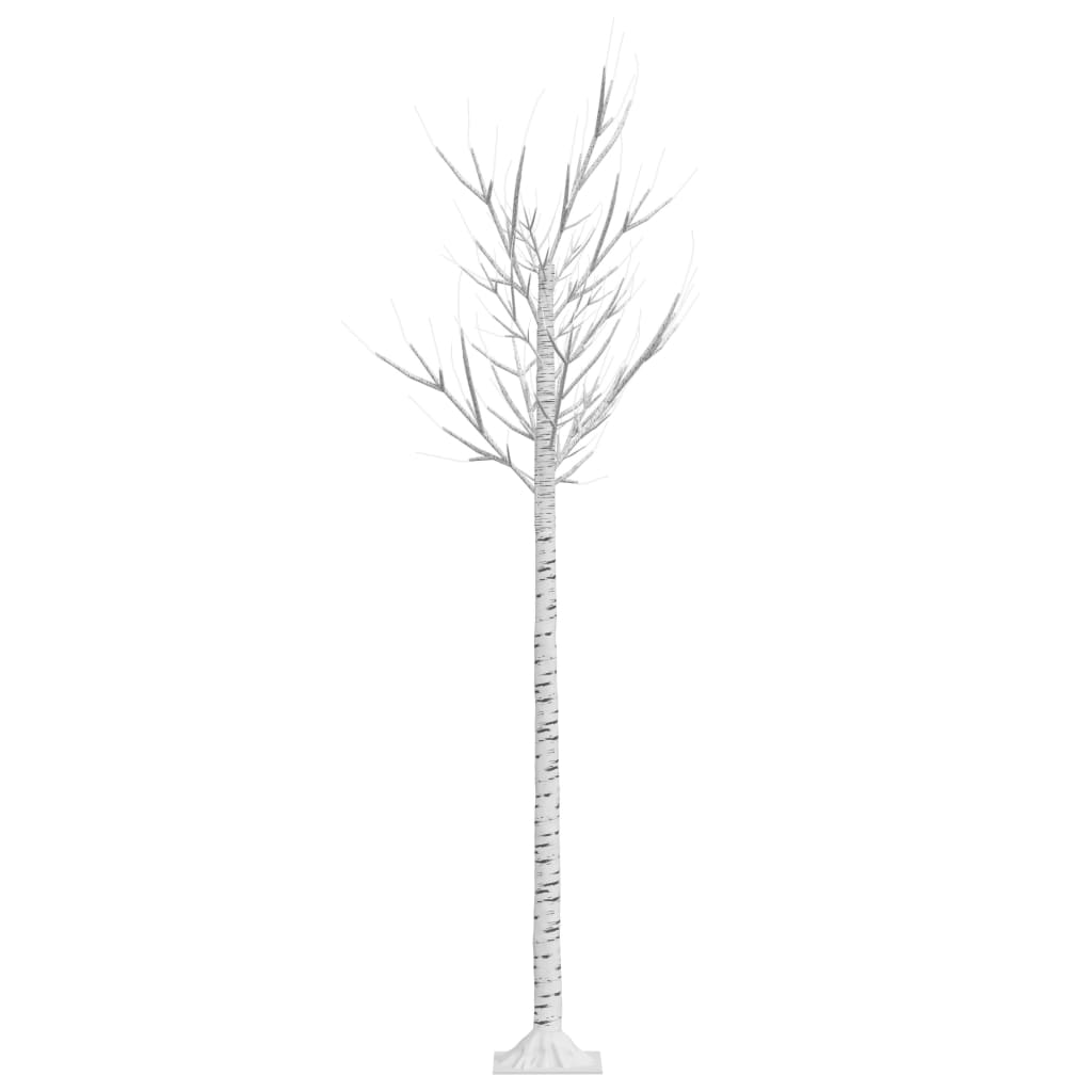 vidaXL Christmas Tree 200 LEDs 1.8 m Warm White Willow Indoor Outdoor
