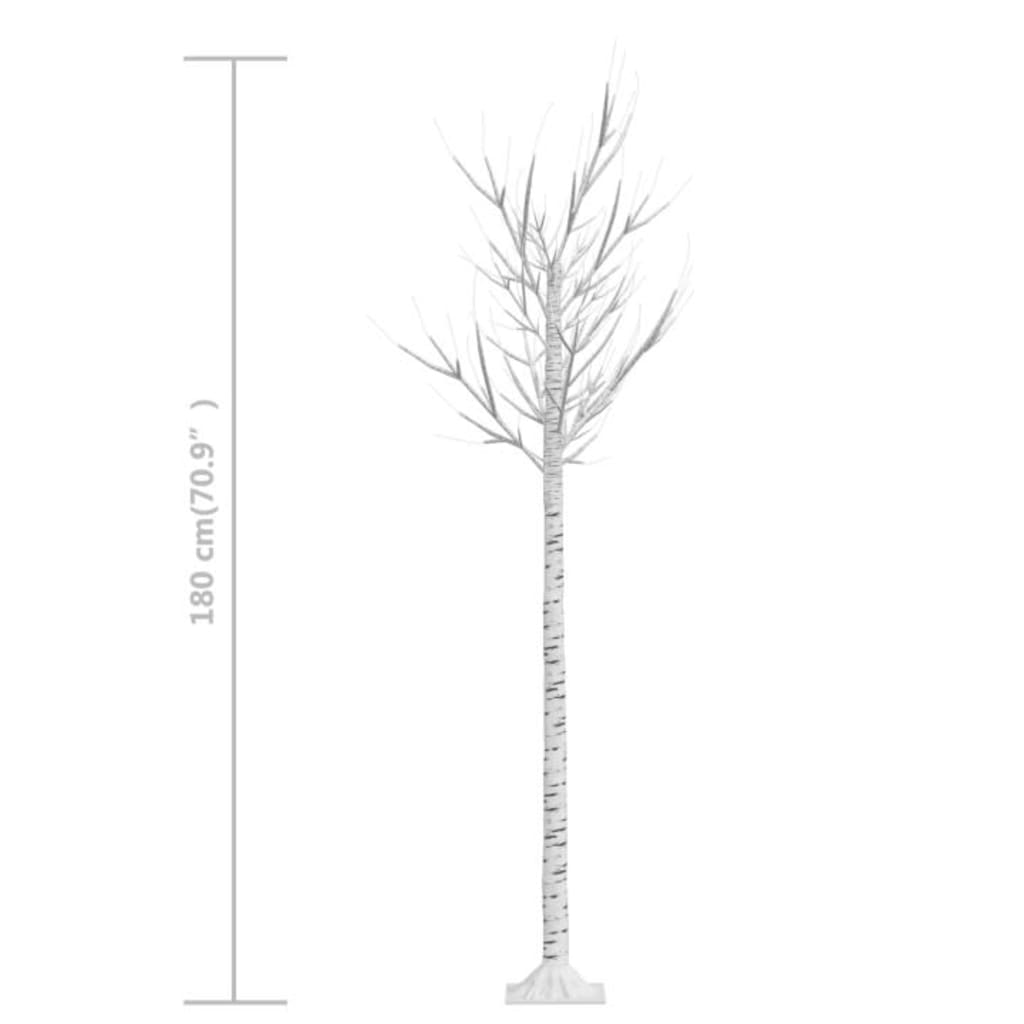 vidaXL Christmas Tree 200 LEDs 1.8 m Warm White Willow Indoor Outdoor