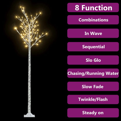 vidaXL Christmas Tree 220 LEDs 2.2 m Warm White Willow Indoor Outdoor