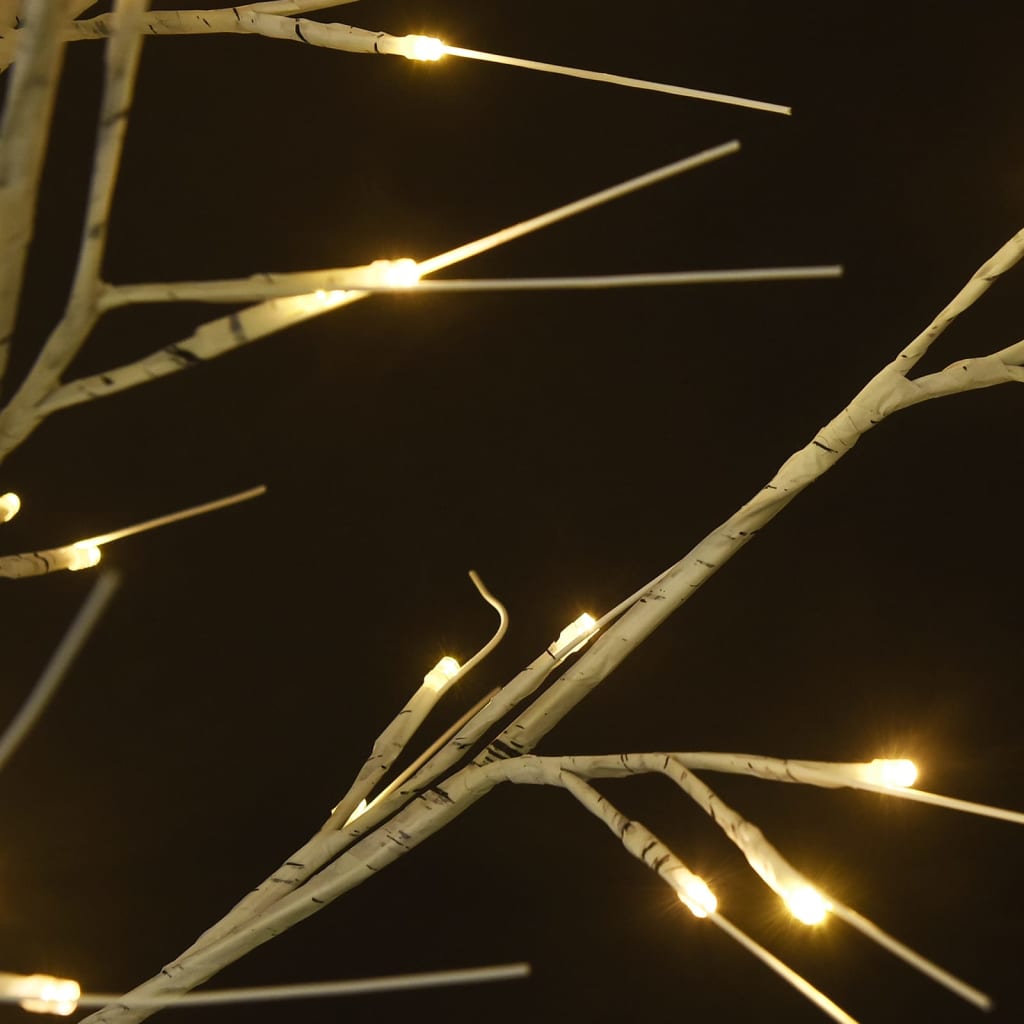 vidaXL Christmas Tree 220 LEDs 2.2 m Warm White Willow Indoor Outdoor