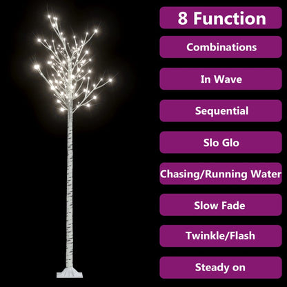 vidaXL Christmas Tree 220 LEDs 2.2 m Cold White Willow Indoor Outdoor