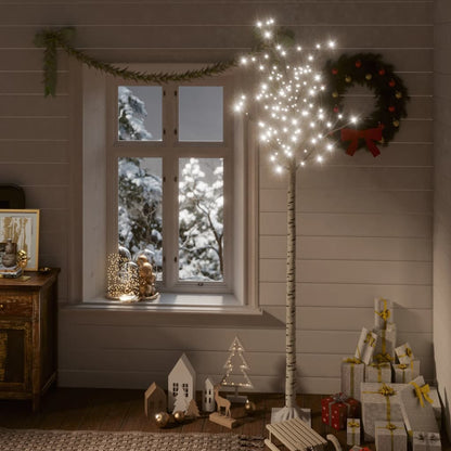 vidaXL Christmas Tree 220 LEDs 2.2 m Cold White Willow Indoor Outdoor