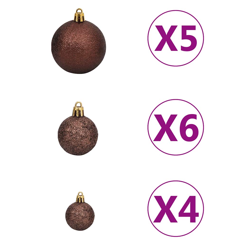 vidaXL Artificial Half Pre-lit Christmas Tree with Ball Set Green 120 cm - 46960
