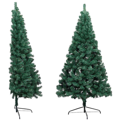 vidaXL Artificial Half Pre-lit Christmas Tree with Ball Set Green 120 cm - 46960