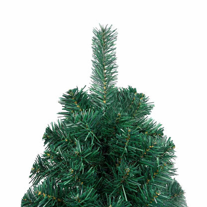 vidaXL Artificial Half Pre-lit Christmas Tree with Ball Set Green 120 cm - 46960