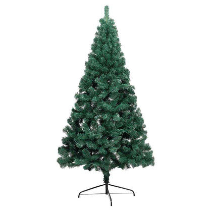 vidaXL Artificial Half Pre-lit Christmas Tree with Ball Set Green 150 cm - Gre - 95 x 95 x 150 cm