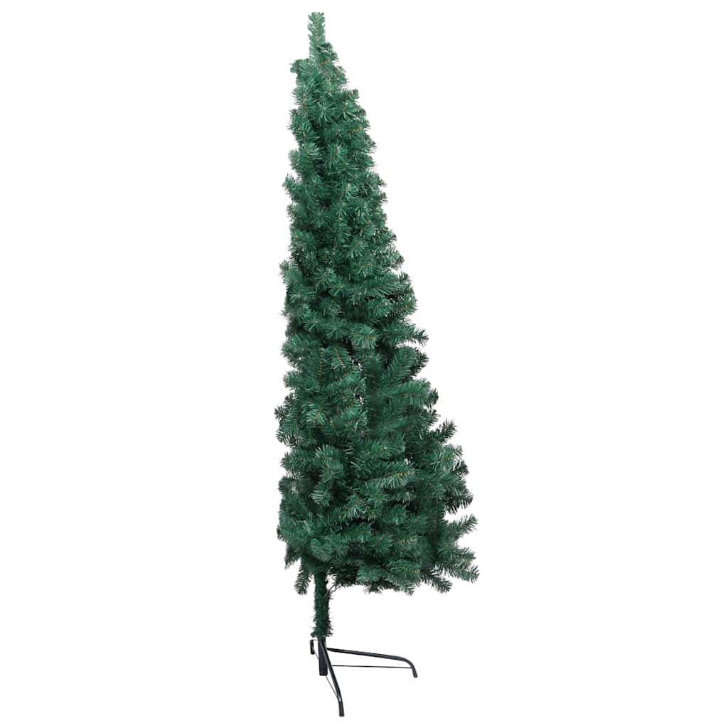 vidaXL Artificial Half Pre-lit Christmas Tree with Ball Set Green 150 cm - Gre - 95 x 95 x 150 cm