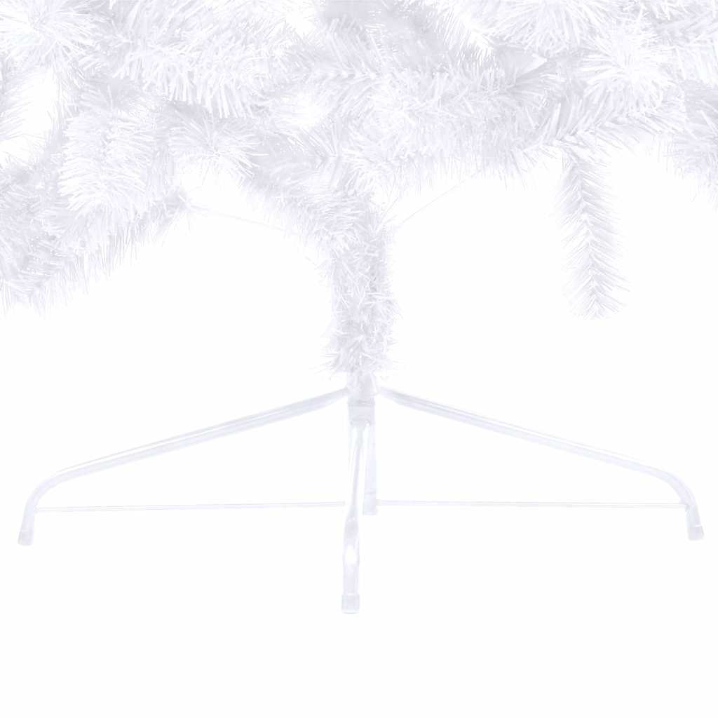 vidaXL Artificial Half Pre-lit Christmas Tree with Ball Set White 240 cm - 125 x 125 x 240 cm