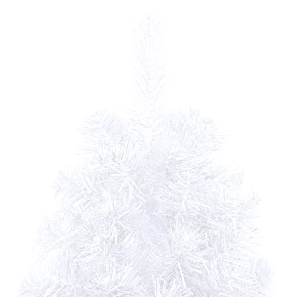vidaXL Artificial Half Pre-lit Christmas Tree with Ball Set White 240 cm - 125 x 125 x 240 cm