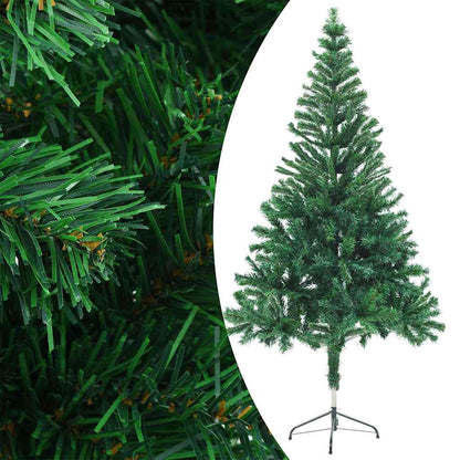 vidaXL Artificial Pre-lit Christmas Tree with Ball Set 150cm 380 Branches - Gre - 70 x 35 x 150 cm
