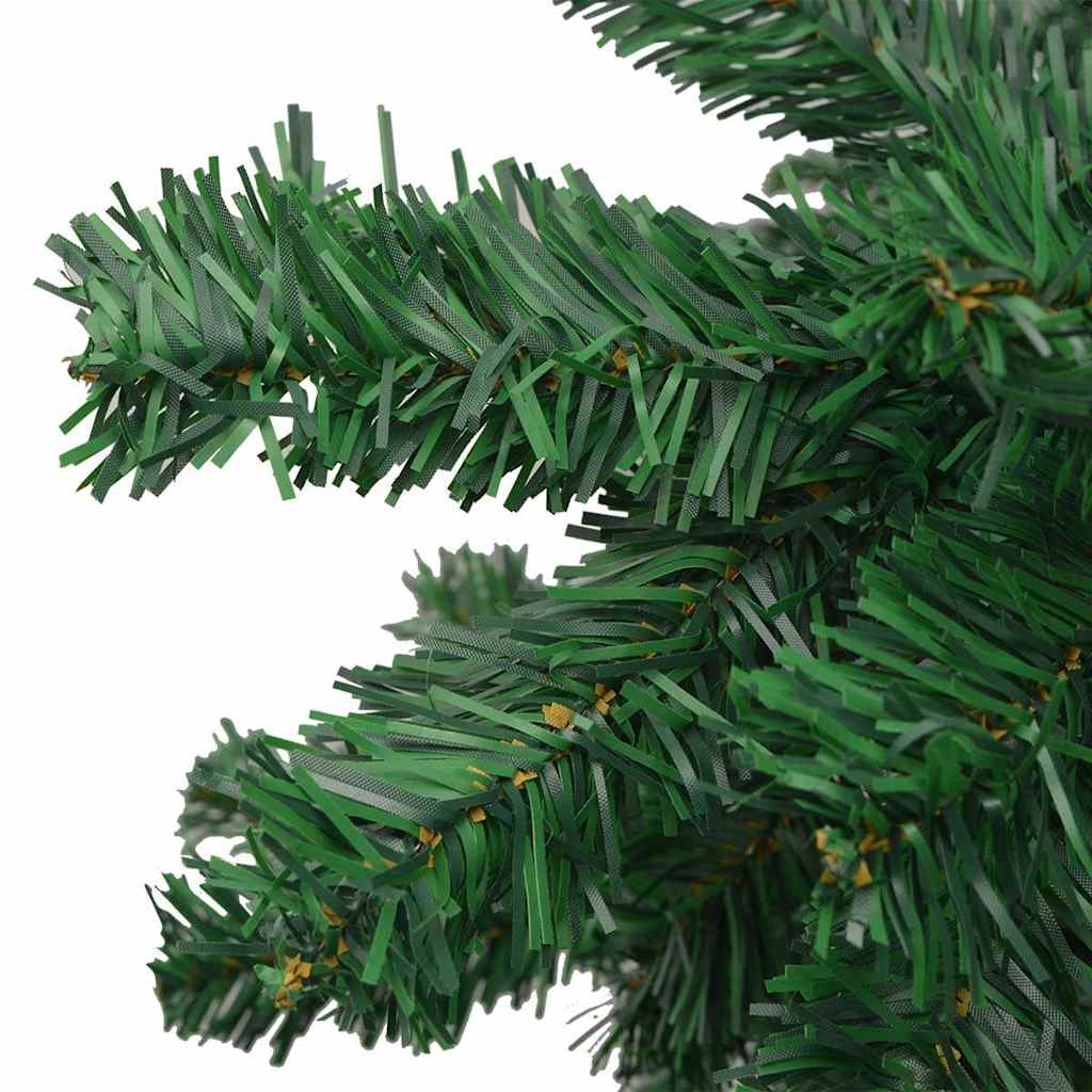 vidaXL Artificial Pre-lit Christmas Tree with Ball Set L 240 cm Green - Gre - 120 x 50 x 240 cm