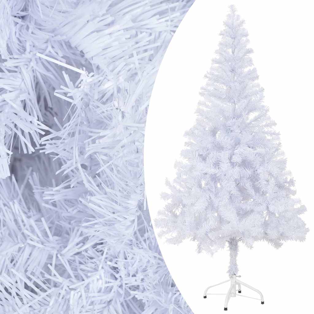 vidaXL Artificial Pre-lit Christmas Tree with Ball Set 120cm 230 Branches - White - 65 x 30 x 120 cm