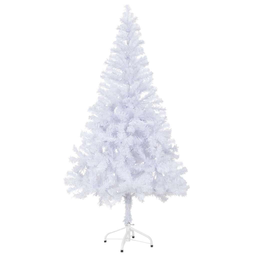 vidaXL Artificial Pre-lit Christmas Tree with Ball Set 150cm 380 Branches - White - 70 x 35 x 150 cm