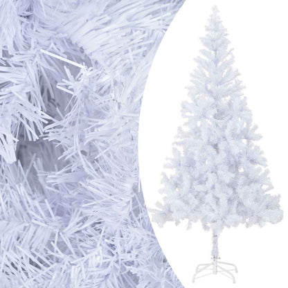 vidaXL Artificial Pre-lit Christmas Tree Ball Set 210 cm 910 Branches - White - 105 x 45 x 210 cm