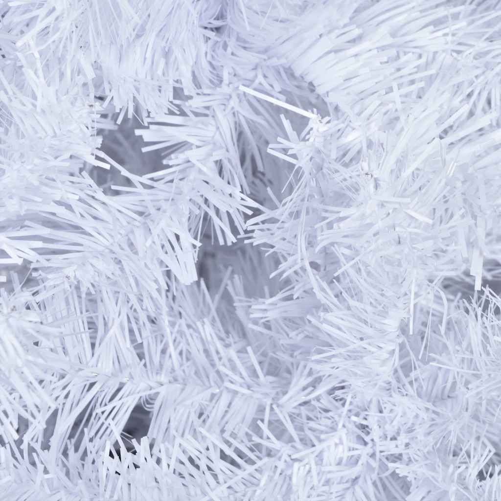 vidaXL Artificial Pre-lit Christmas Tree Ball Set 210 cm 910 Branches - White - 105 x 45 x 210 cm