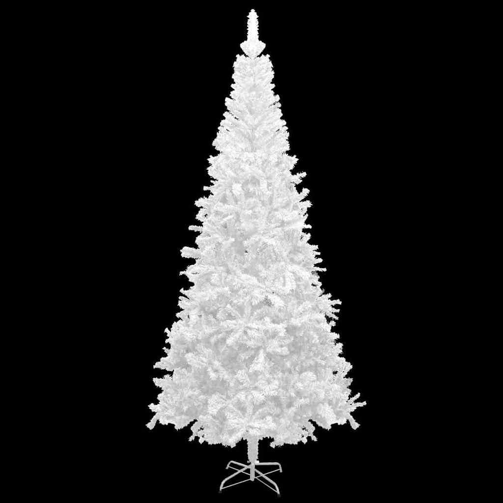 vidaXL Artificial Pre-lit Christmas Tree with Ball Set L 240 cm White - 120 x 50 x 240 cm