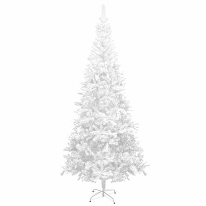 vidaXL Artificial Pre-lit Christmas Tree with Ball Set L 240 cm White - 120 x 50 x 240 cm