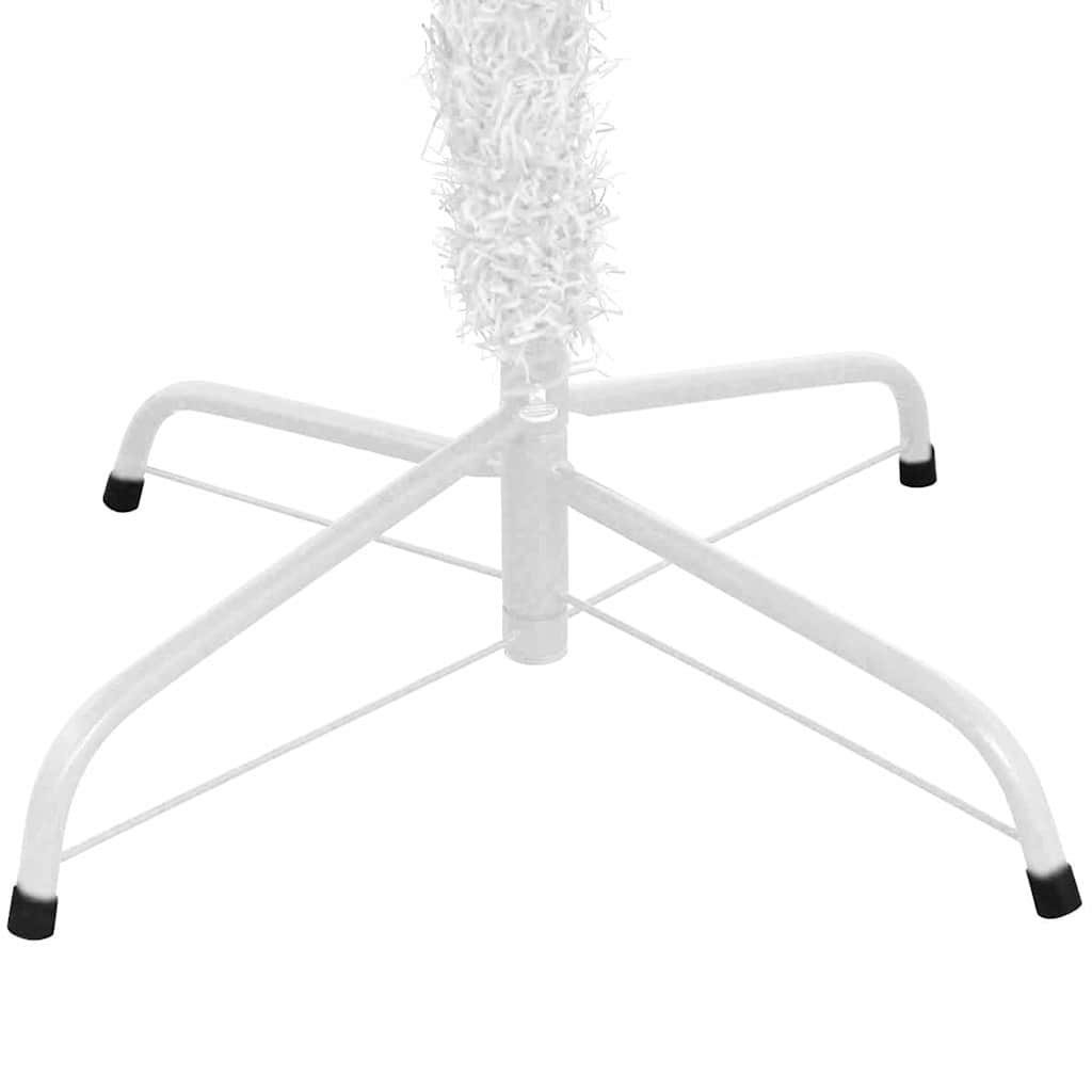 vidaXL Artificial Pre-lit Christmas Tree with Ball Set L 240 cm White - 120 x 50 x 240 cm