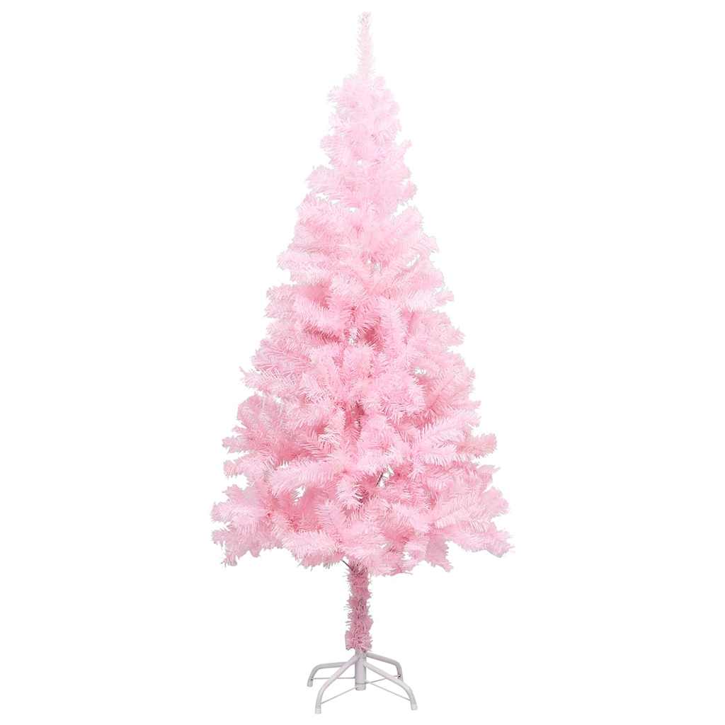 vidaXL Artificial Pre-lit Christmas Tree with Ball Set Pink 120 cm PVC - 65 x 120 x 120 cm