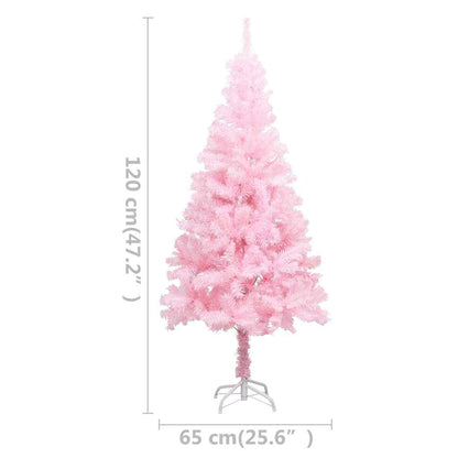 vidaXL Artificial Pre-lit Christmas Tree with Ball Set Pink 120 cm PVC - 65 x 120 x 120 cm