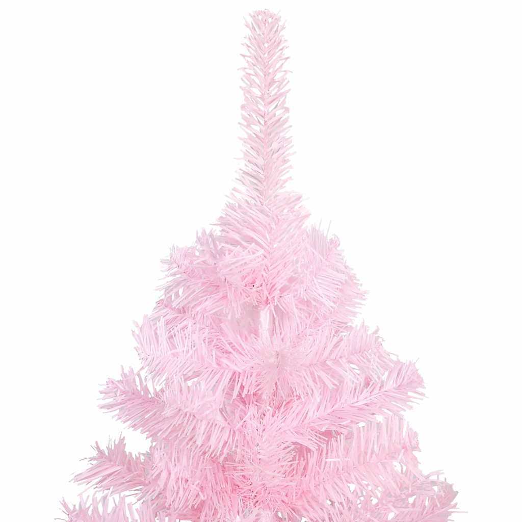 vidaXL Artificial Pre-lit Christmas Tree with Ball Set Pink 120 cm PVC - 65 x 120 x 120 cm