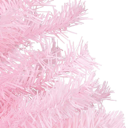 vidaXL Artificial Pre-lit Christmas Tree with Ball Set Pink 120 cm PVC - 65 x 120 x 120 cm