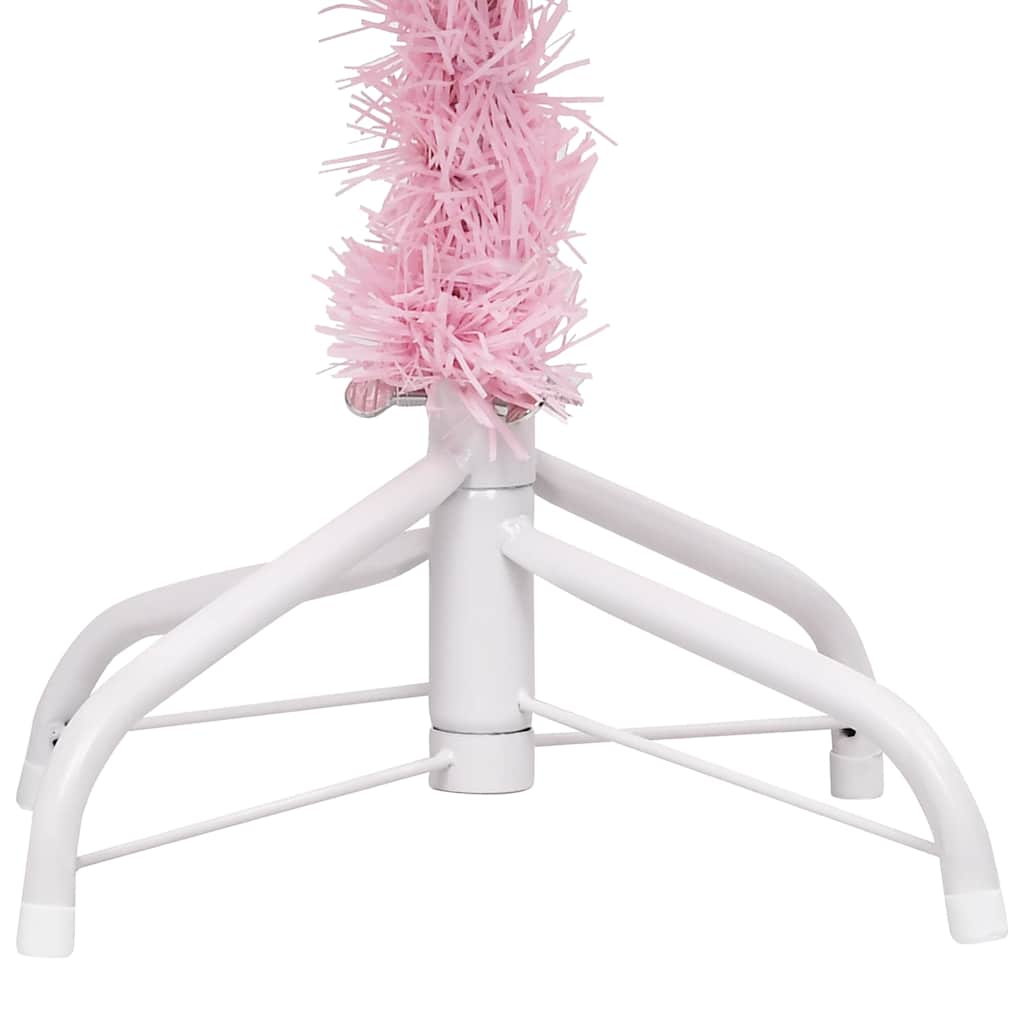 vidaXL Artificial Pre-lit Christmas Tree with Ball Set Pink 120 cm PVC - 65 x 120 x 120 cm