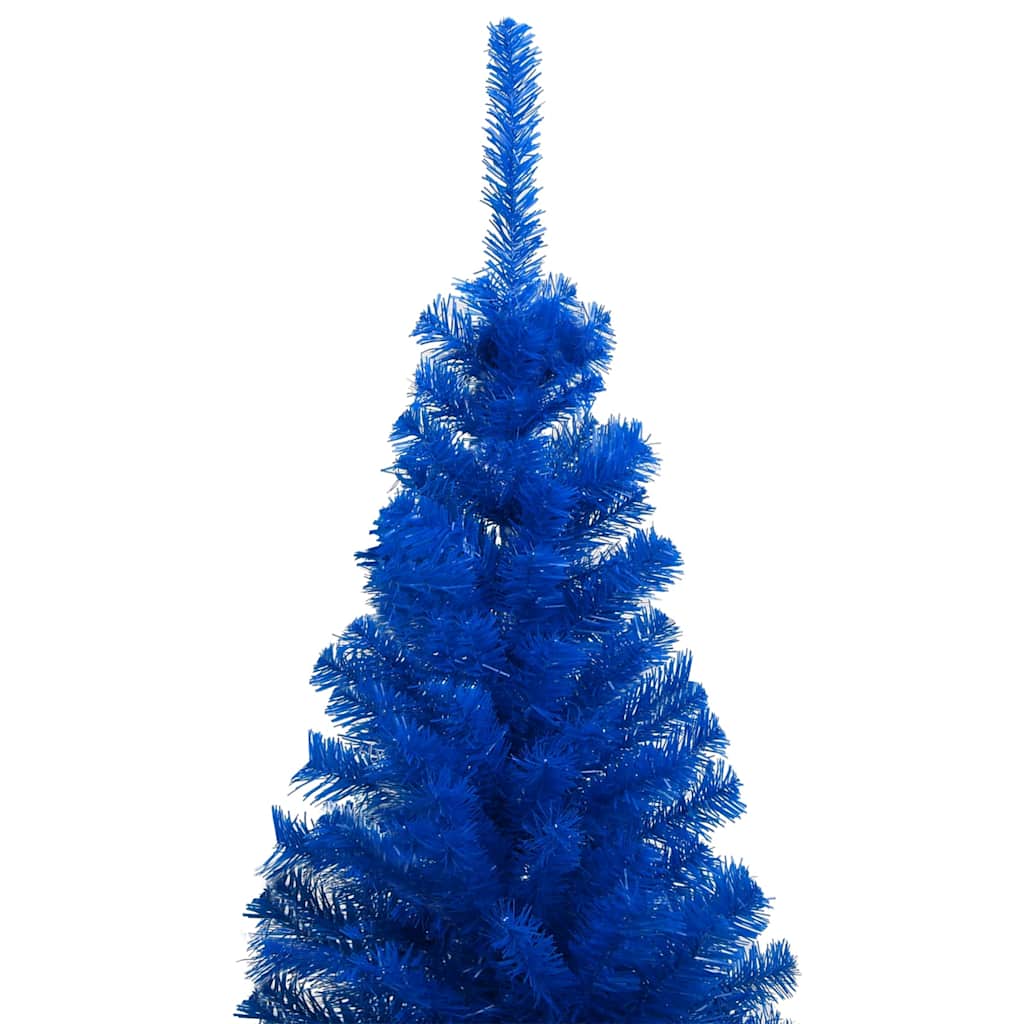 vidaXL Artificial Pre-lit Christmas Tree with Ball Set Blue 120 cm PVC - 65 x 65 x 120 cm