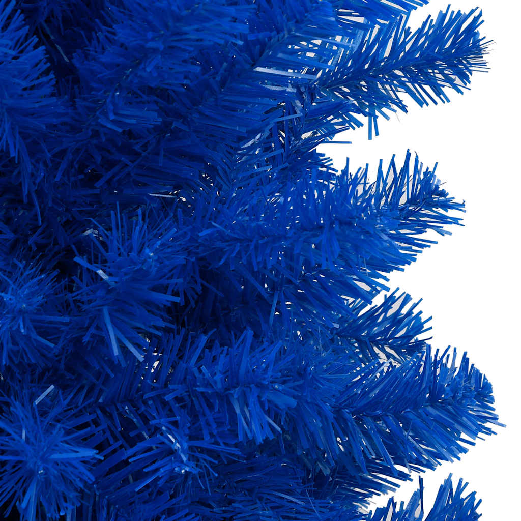 vidaXL Artificial Pre-lit Christmas Tree with Ball Set Blue 120 cm PVC - 65 x 65 x 120 cm
