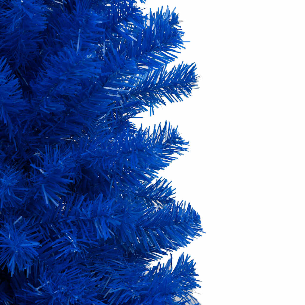 vidaXL Artificial Pre-lit Christmas Tree with Ball Set Blue 150 cm PVC - 75 x 150 x 150 cm
