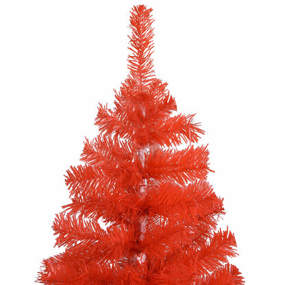 vidaXL Artificial Pre-lit Christmas Tree with Ball Set Red 150 cm PVC - 75 x 75 x 150 cm