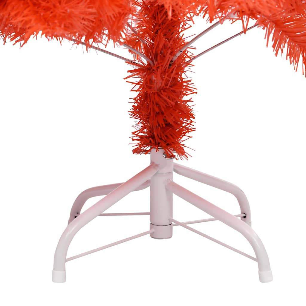 vidaXL Artificial Pre-lit Christmas Tree with Ball Set Red 150 cm PVC - 75 x 75 x 150 cm
