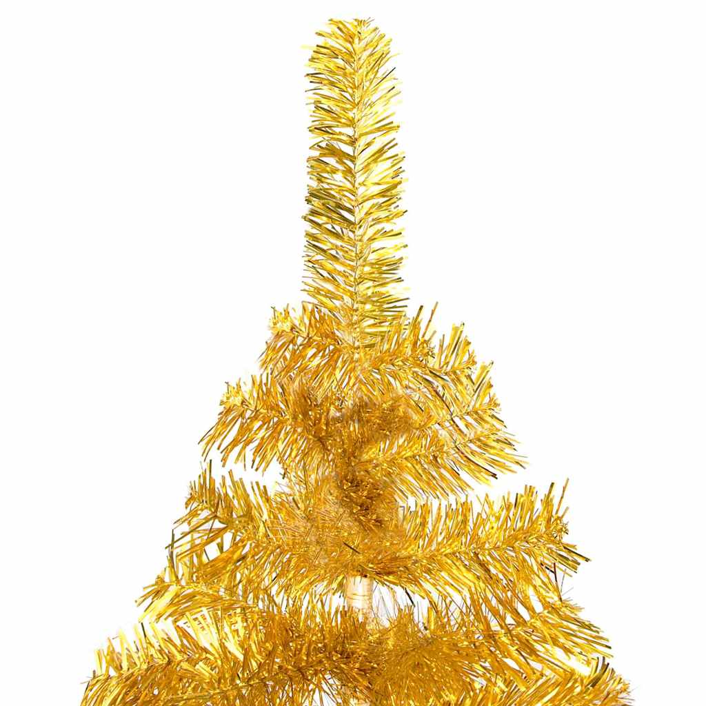vidaXL Artificial Pre-lit Christmas Tree with Ball Set Gold 120 cm PET - 65 x 65 x 120 cm - 134318