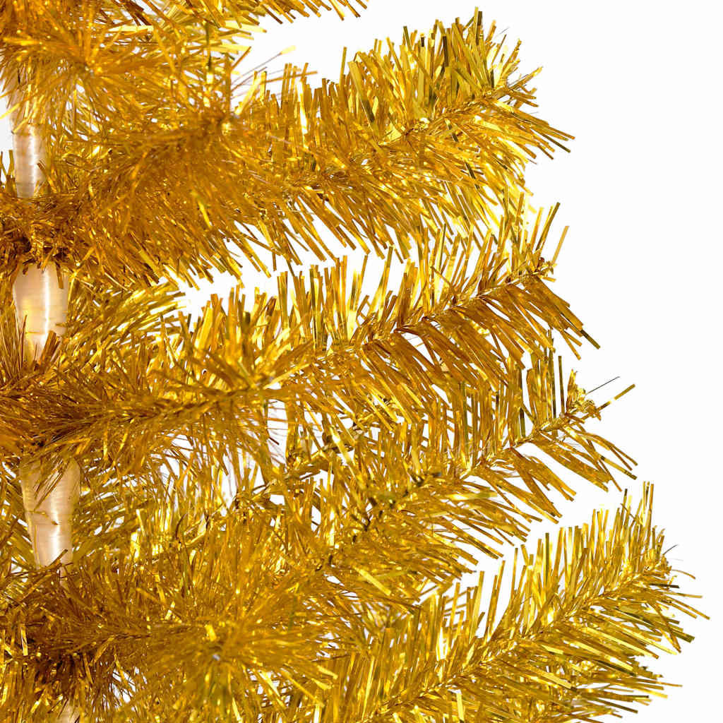 vidaXL Artificial Pre-lit Christmas Tree with Ball Set Gold 120 cm PET - 65 x 65 x 120 cm - 134318