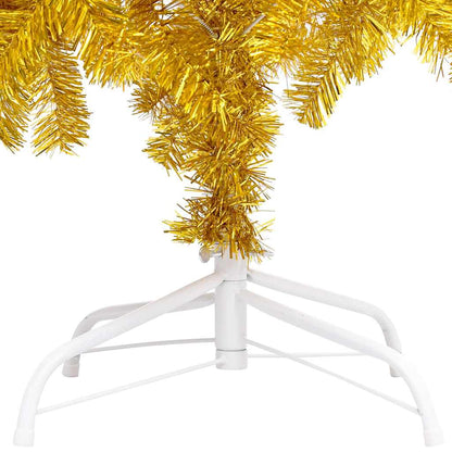 vidaXL Artificial Pre-lit Christmas Tree with Ball Set Gold 120 cm PET - 65 x 65 x 120 cm - 134318