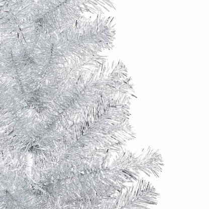 vidaXL Artificial Pre-lit Christmas Tree with Ball Set Silver 150 cm PET - 75 x 75 x 150 cm - 134357