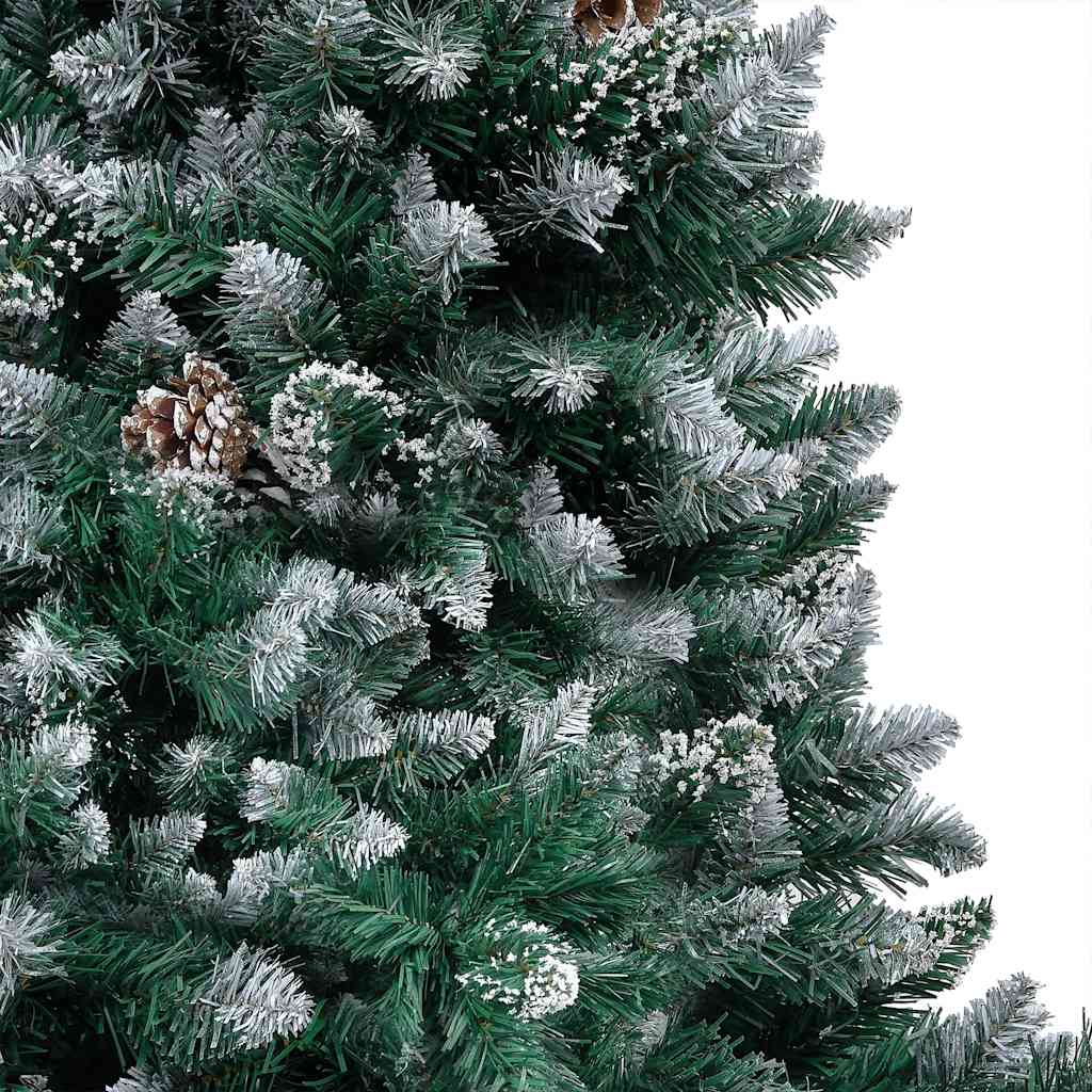 vidaXL Artificial Christmas Tree with LEDs&Ball Set&Pinecones 240 cm - Green - 240 x 130 cm