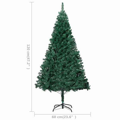 vidaXL Artificial Pre-lit Christmas Tree with Ball Set Green 120 cm PVC - Gre - 60 x 60 x 120 cm - 134389