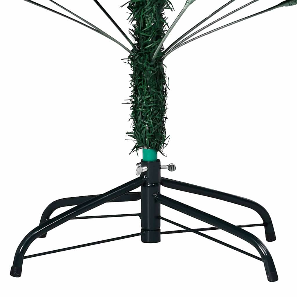 vidaXL Artificial Pre-lit Christmas Tree with Ball Set Green 210 cm PVC - 210 x 110 cm