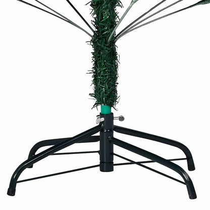 vidaXL Artificial Pre-lit Christmas Tree with Ball Set Green 210 cm PVC - 210 x 110 cm