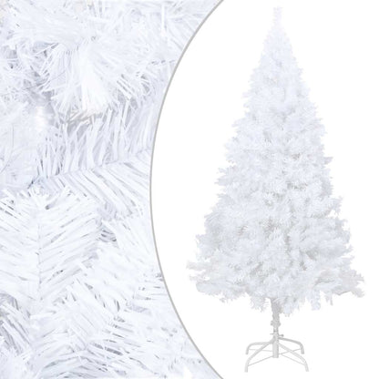 vidaXL Artificial Pre-lit Christmas Tree with Ball Set White 210 cm PVC - 210 x 110 cm