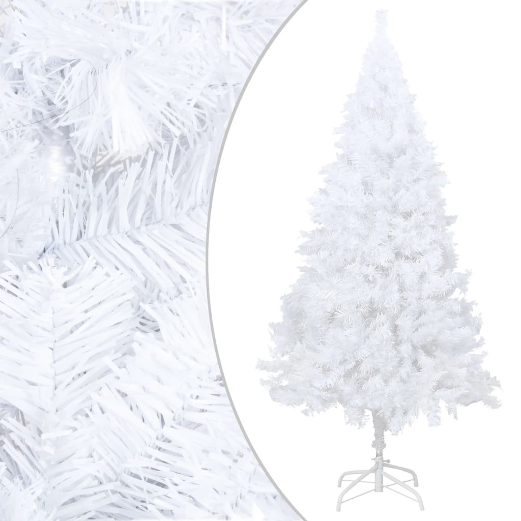 vidaXL Artificial Pre-lit Christmas Tree with Ball Set White 240 cm - 240 x 125 cm