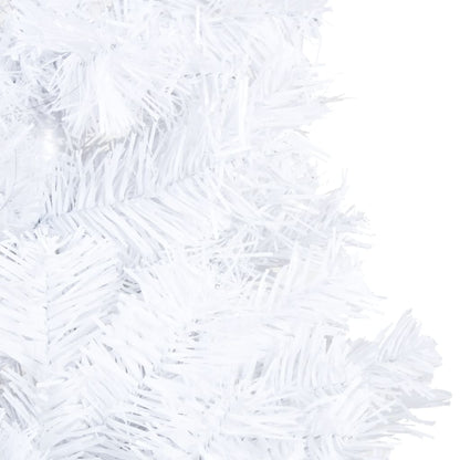 vidaXL Artificial Pre-lit Christmas Tree with Ball Set White 240 cm - 240 x 125 cm