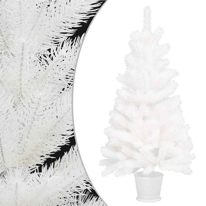 vidaXL Artificial Pre-lit Christmas Tree with Ball Set White 90 cm - 50 x 50 x 90 cm
