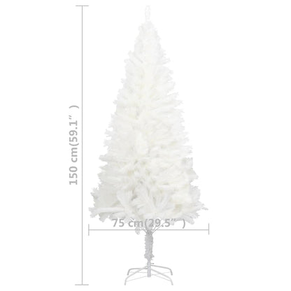 vidaXL Artificial Pre-lit Christmas Tree with Ball Set White 150 cm - 75 x 75 x 150 cm